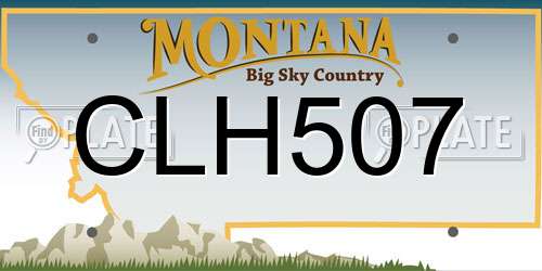 CLH507 Montana License Plate