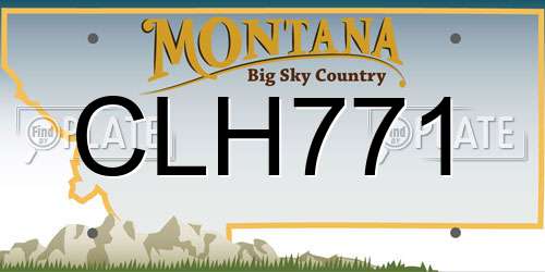 CLH771 Montana License Plate