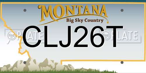 CLJ26T Montana License Plate