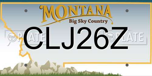 CLJ26Z Montana License Plate