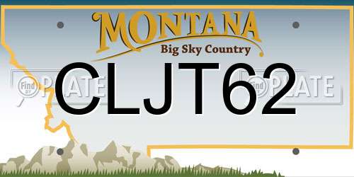 CLJT62 Montana License Plate