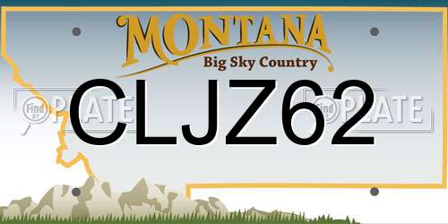 CLJZ62 Montana License Plate
