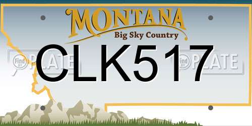 CLK517 Montana License Plate