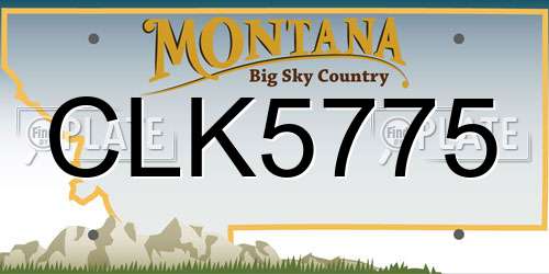 CLK5775 Montana License Plate