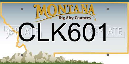 CLK601 Montana License Plate
