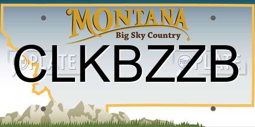 CLKBZZB Montana License Plate