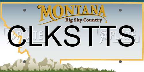 CLKSTTS Montana License Plate