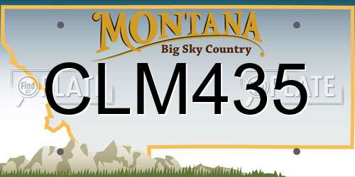 CLM435 Montana License Plate