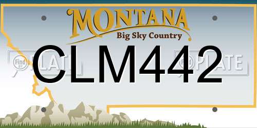 CLM442 Montana License Plate