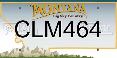 CLM464 Montana License Plate