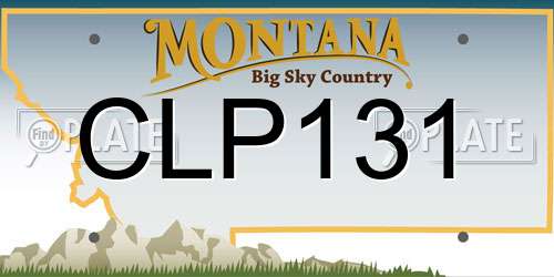CLP131 Montana License Plate
