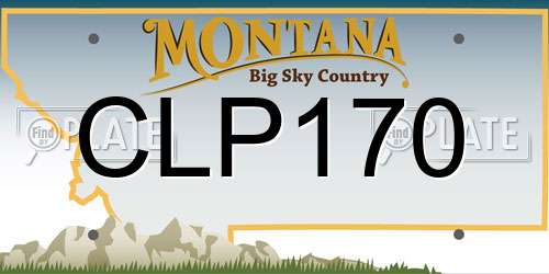 CLP170 Montana License Plate