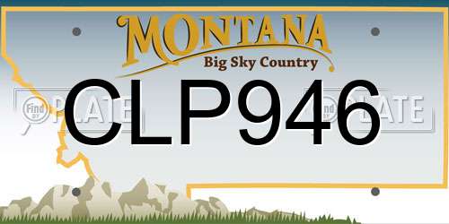 CLP946 Montana License Plate