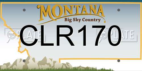 CLR170 Montana License Plate