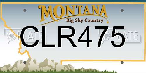 CLR475 Montana License Plate