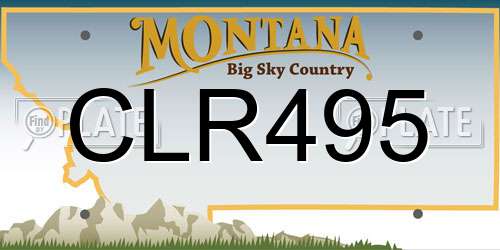 CLR495 Montana License Plate