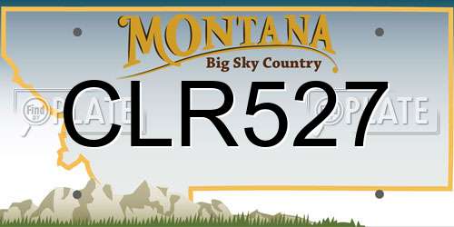 CLR527 Montana License Plate