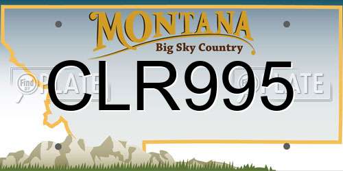 CLR995 Montana License Plate