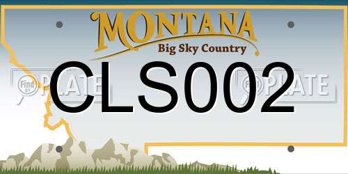 CLS002 Montana License Plate