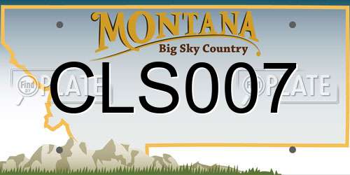 CLS007 Montana License Plate