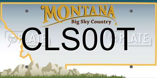 CLS00T Montana License Plate