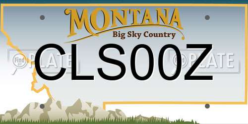 CLS00Z Montana License Plate