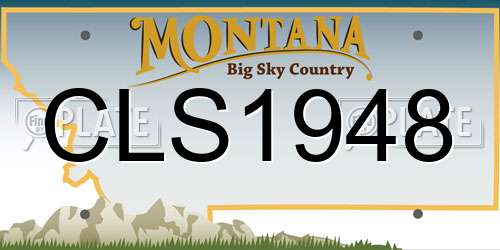 CLS1948 Montana License Plate