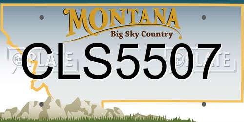 CLS5507 Montana License Plate