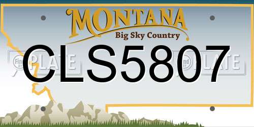 CLS5807 Montana License Plate
