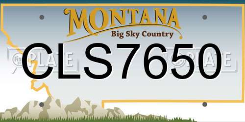 CLS7650 Montana License Plate