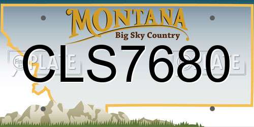 CLS7680 Montana License Plate