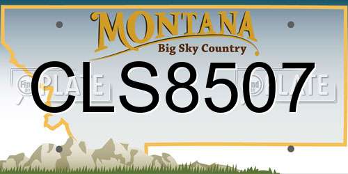 CLS8507 Montana License Plate