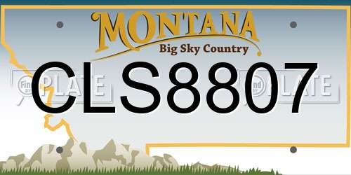 CLS8807 Montana License Plate