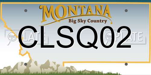 CLSQ02 Montana License Plate
