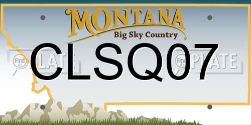 CLSQ07 Montana License Plate