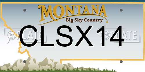 CLSX14 Montana License Plate
