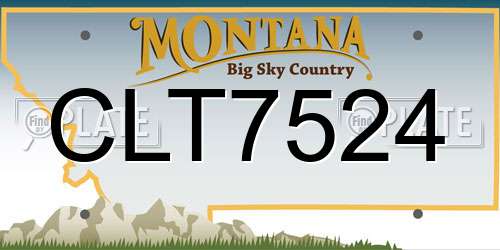 CLT7524 Montana License Plate