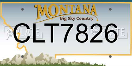 CLT7826 Montana License Plate