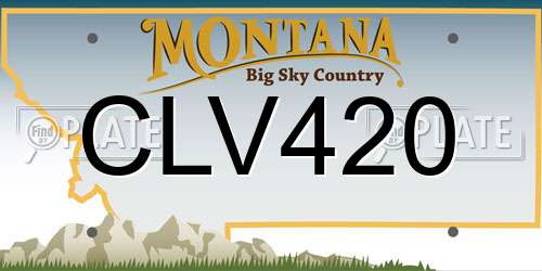 CLV420 Montana License Plate