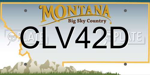 CLV42D Montana License Plate