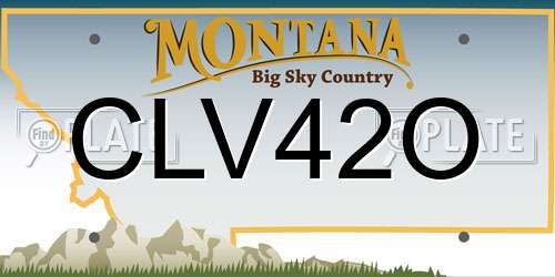 CLV42O Montana License Plate