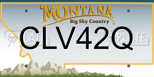 CLV42Q Montana License Plate