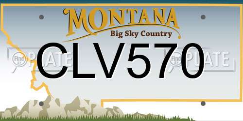 CLV570 Montana License Plate