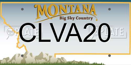 CLVA20 Montana License Plate