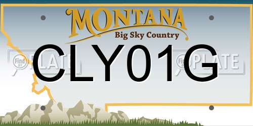 CLY01G Montana License Plate