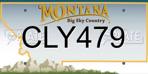 CLY479 Montana License Plate