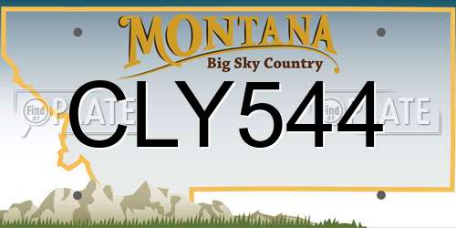 CLY544 Montana License Plate
