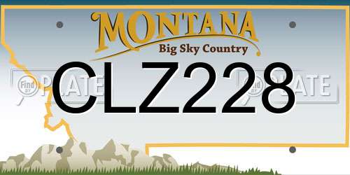 CLZ228 Montana License Plate