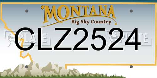 CLZ2524 Montana License Plate