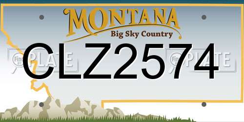CLZ2574 Montana License Plate